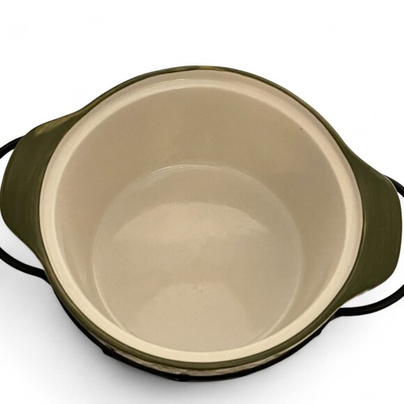 Temptations By Tara Bakeware Old World Green 1Qt Round W/ Lid And Stand - Picture 5 of 11